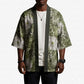African Leopard Floral Pattern Kimono Safari Moss