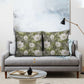 African Leopard Floral Pattern Pillow Cover Safari Moss
