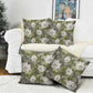 African Leopard Floral Pattern Pillow Cover Safari Moss