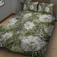 African Leopard Floral Pattern Quilt Bed Set Safari Moss
