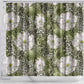 African Leopard Floral Pattern Shower Curtain Safari Moss
