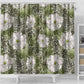 African Leopard Floral Pattern Shower Curtain Safari Moss