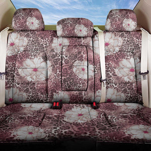 African Leopard Floral Pattern Back Car Seat Cover Sunset Mauve