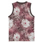 African Leopard Floral Pattern Basketball Jersey Sunset Mauve