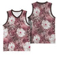 African Leopard Floral Pattern Basketball Jersey Sunset Mauve