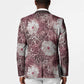 African Leopard Floral Pattern Blazer Sunset Mauve