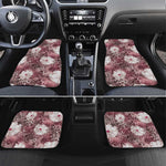 African Leopard Floral Pattern Car Mats Sunset Mauve