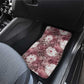 African Leopard Floral Pattern Car Mats Sunset Mauve