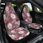 African Leopard Floral Pattern Car Seat Cover Sunset Mauve