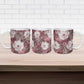 African Leopard Floral Pattern Ceramic Mug Sunset Mauve