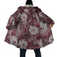 African Leopard Floral Pattern Cloak Sunset Mauve