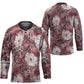 African Leopard Floral Pattern Hockey Jersey Sunset Mauve