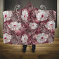 African Leopard Floral Pattern Hooded Blanket Sunset Mauve