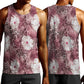 African Leopard Floral Pattern Men Tank Top Sunset Mauve