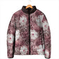African Leopard Floral Pattern Padded Jacket Sunset Mauve