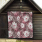 African Leopard Floral Pattern Quilt Sunset Mauve