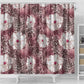 African Leopard Floral Pattern Shower Curtain Sunset Mauve