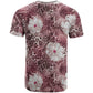 African Leopard Floral Pattern T shirt Sunset Mauve