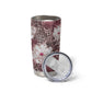 African Leopard Floral Pattern Tumbler Cup Sunset Mauve