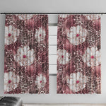 African Leopard Floral Pattern Window Curtain Sunset Mauve