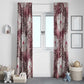 African Leopard Floral Pattern Window Curtain Sunset Mauve