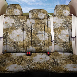 African Leopard Floral Pattern Back Car Seat Cover Savannah Gold