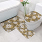 African Leopard Floral Pattern Bathroom Set Savannah Gold
