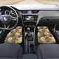African Leopard Floral Pattern Car Mats Savannah Gold