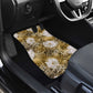 African Leopard Floral Pattern Car Mats Savannah Gold