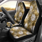 African Leopard Floral Pattern Car Seat Cover Savannah Gold