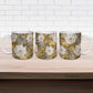 African Leopard Floral Pattern Ceramic Mug Savannah Gold
