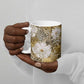 African Leopard Floral Pattern Ceramic Mug Savannah Gold