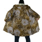 African Leopard Floral Pattern Cloak Savannah Gold