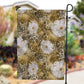 African Leopard Floral Pattern Garden Flag Savannah Gold