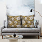 African Leopard Floral Pattern Pillow Cover Savannah Gold