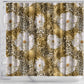 African Leopard Floral Pattern Shower Curtain Savannah Gold