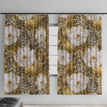 African Leopard Floral Pattern Window Curtain Savannah Gold