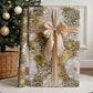 African Leopard Floral Pattern Wrapping Paper Savannah Gold