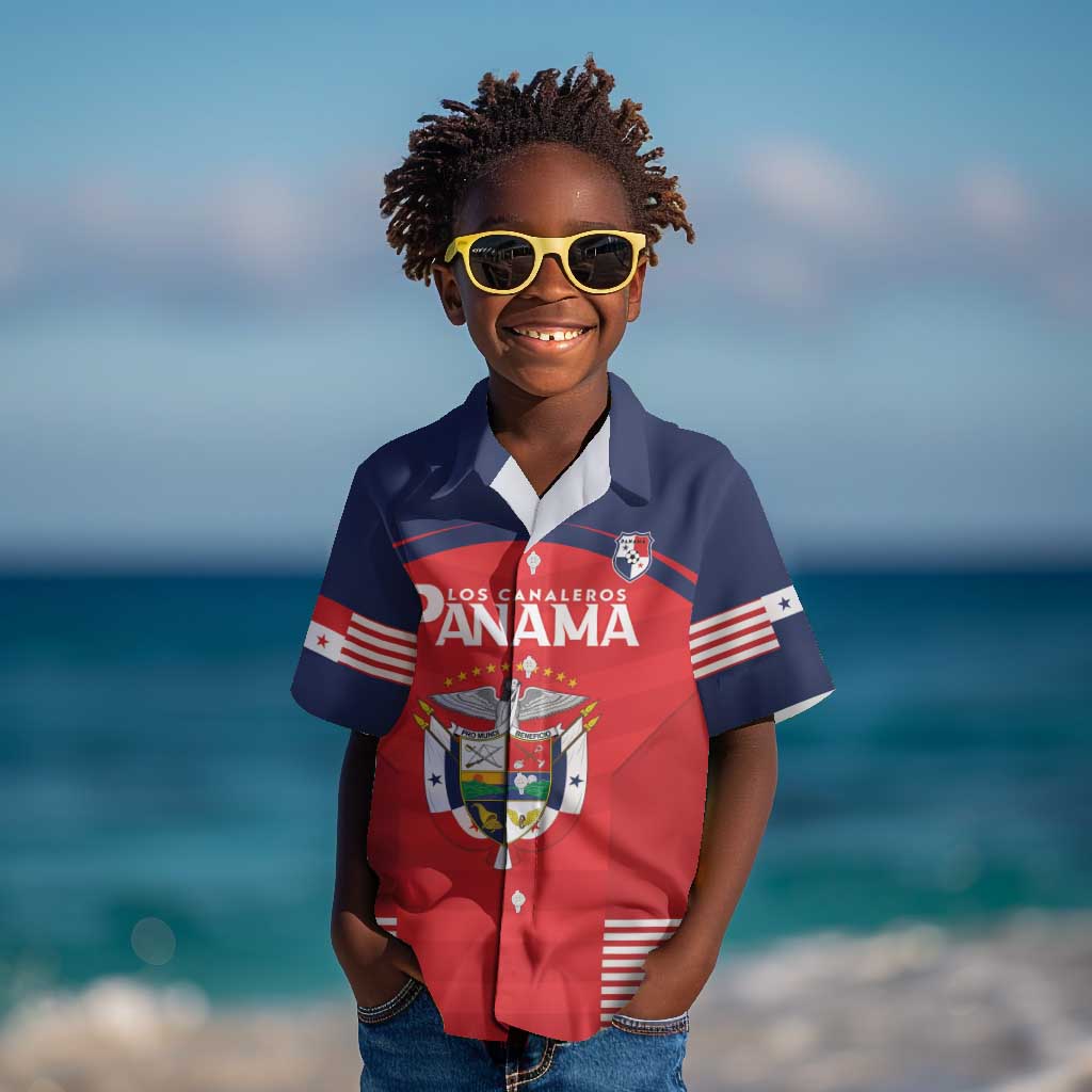 Custom Panama Football Kid Hawaiian Shirt Go Los Canaleros Go