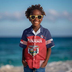 Custom Panama Football Kid Hawaiian Shirt Go Los Canaleros Go
