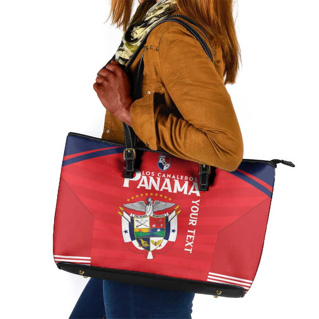Custom Panama Football Leather Tote Bag Go Los Canaleros Go