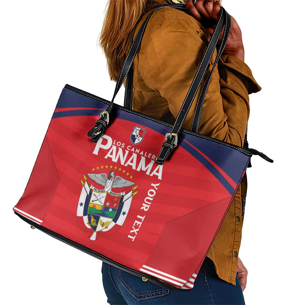Custom Panama Football Leather Tote Bag Go Los Canaleros Go