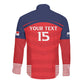 Custom Panama Football Long Sleeve Button Shirt Go Los Canaleros Go