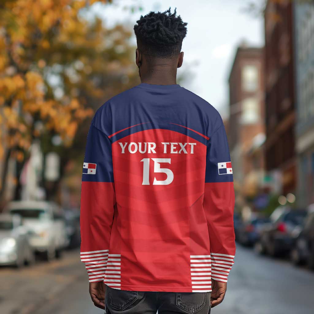 Custom Panama Football Long Sleeve Shirt Go Los Canaleros Go