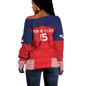 Custom Panama Football Off Shoulder Sweater Go Los Canaleros Go