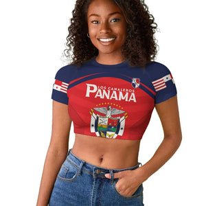 Custom Panama Football Raglan Cropped T shirt Go Los Canaleros Go