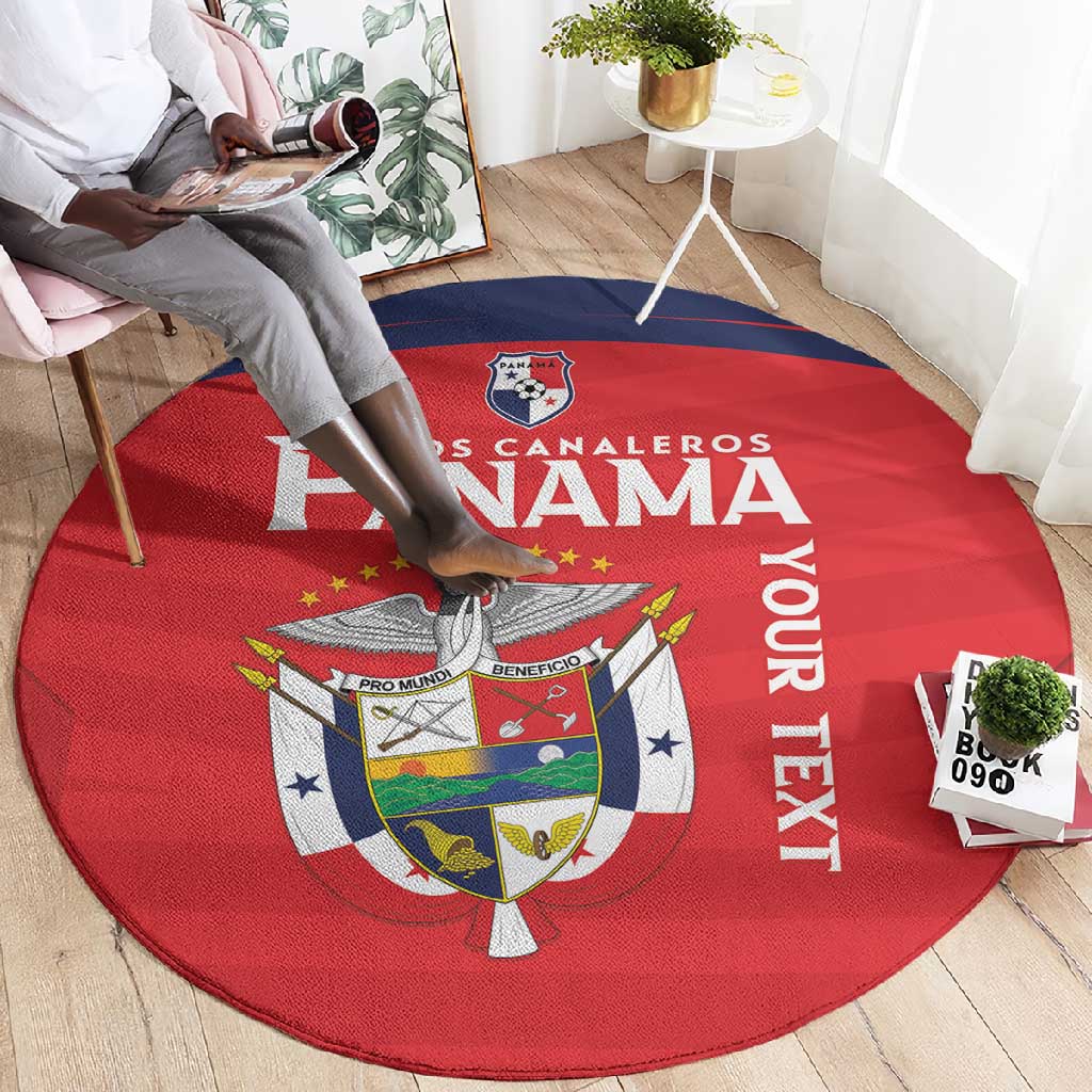 Custom Panama Football Round Carpet Go Los Canaleros Go