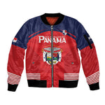 Custom Panama Football Sleeve Zip Bomber Jacket Go Los Canaleros Go
