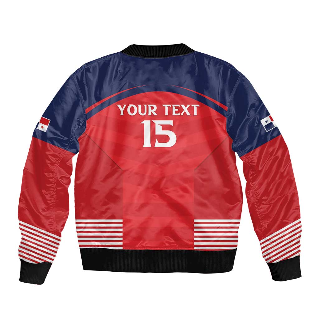 Custom Panama Football Sleeve Zip Bomber Jacket Go Los Canaleros Go