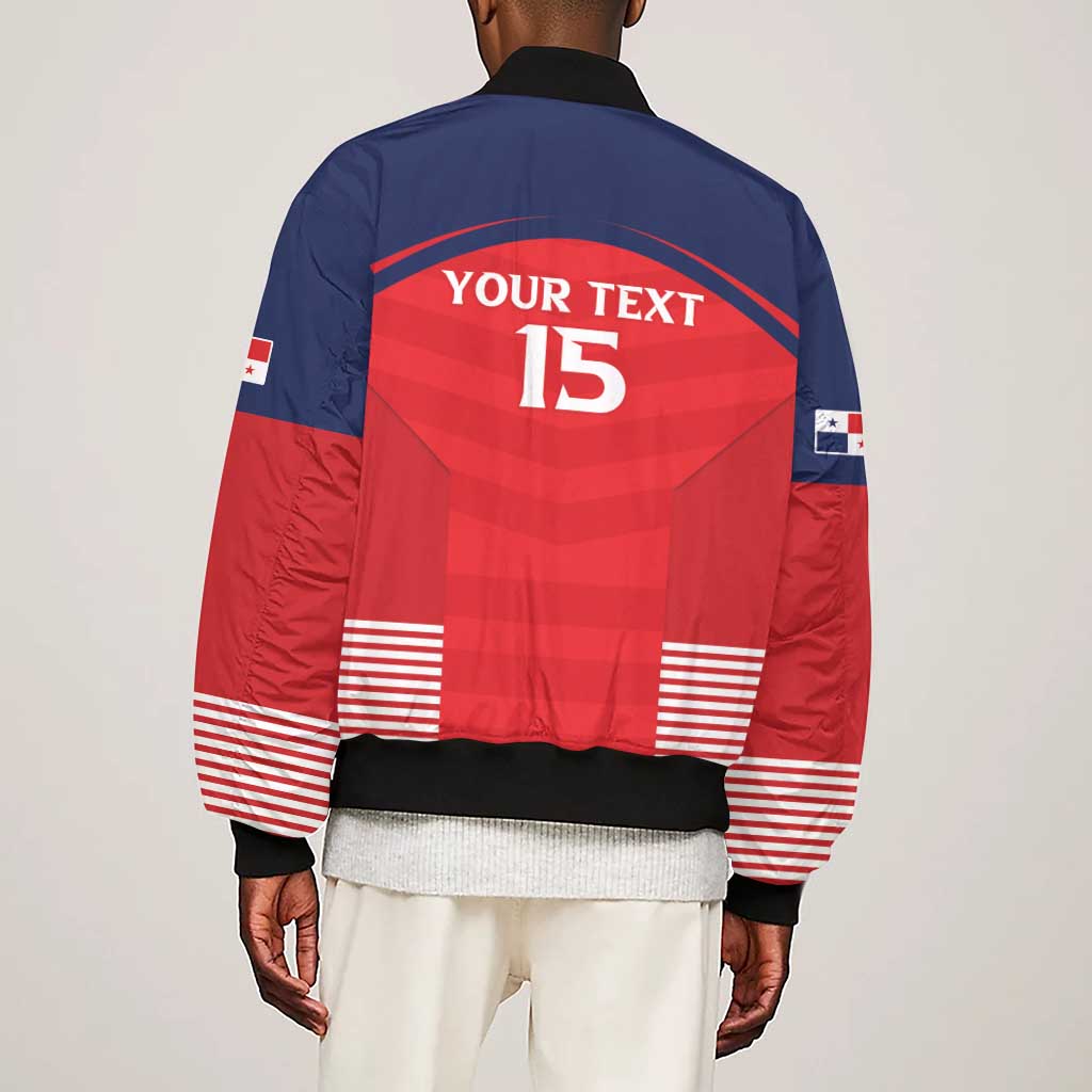 Custom Panama Football Sleeve Zip Bomber Jacket Go Los Canaleros Go